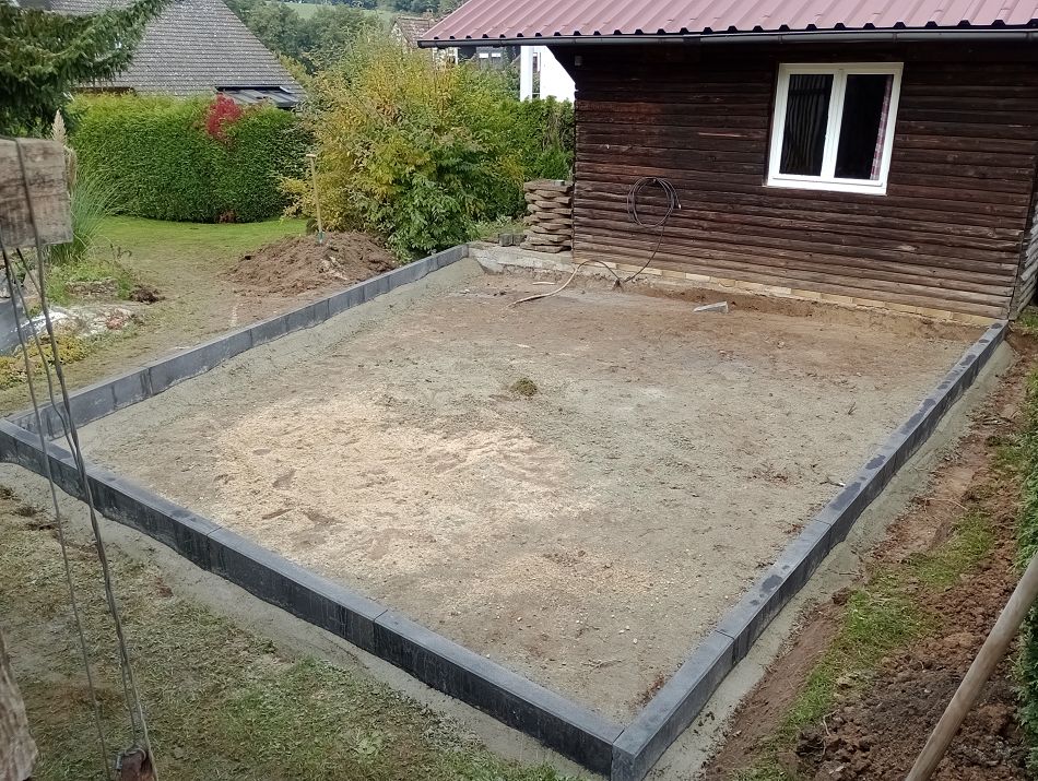 Terrasse im Aufbau
